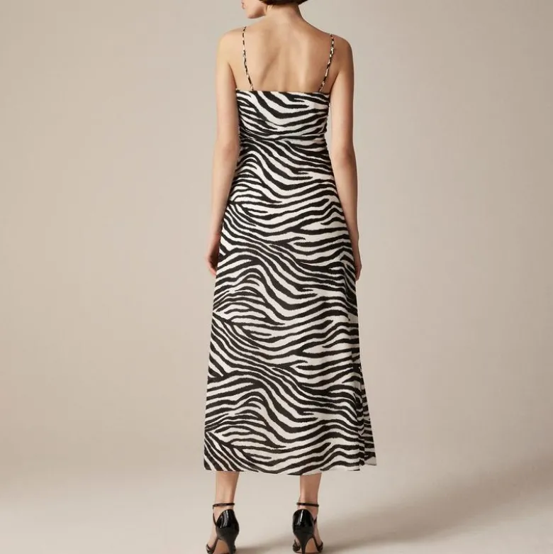 Collection ruched maxi dress in zebra print