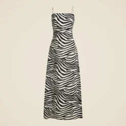 Collection ruched maxi dress in zebra print
