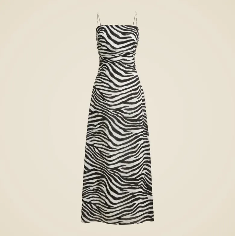Collection ruched maxi dress in zebra print