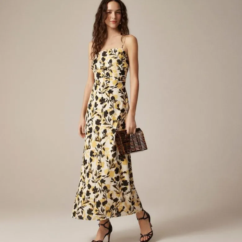 Collection ruched maxi dress in floral print