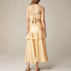 Collection ruffle-tier midi skirt