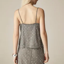 Collection ruffle-trim camisole with embellishments