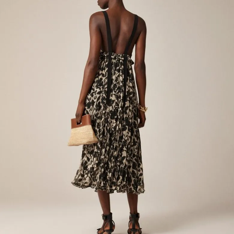Collection ruffle-trim dress in chiffon