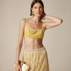 Collection sequin-embellished bra top