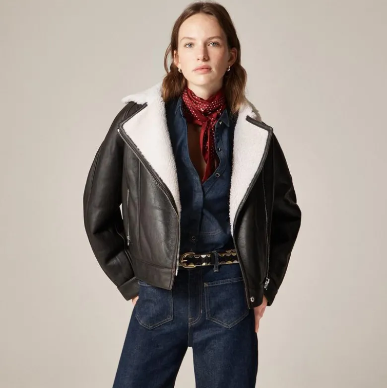 Collection shearling moto jacket