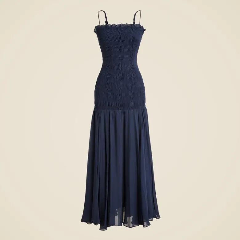 Collection smocked chiffon dress