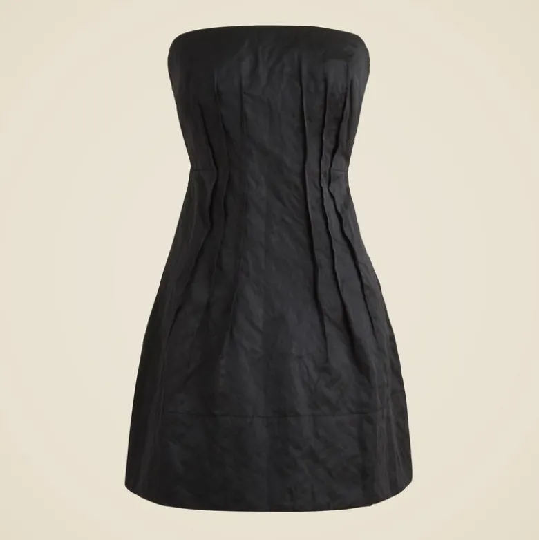 Collection strapless mini dress in memory satin