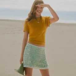 Collection teardrop sequin mini skirt