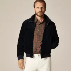 Corduroy jacket with wool-blend lining