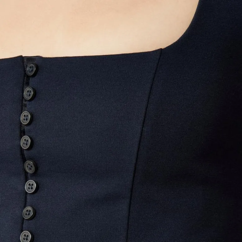 Corset top in stretch ponte