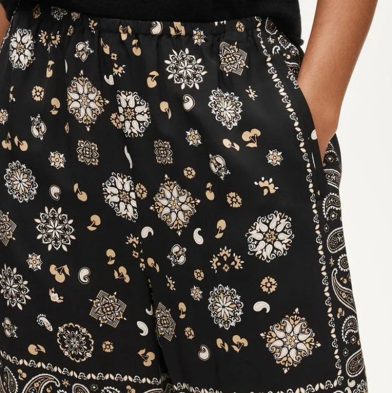Cosmo pant in bandana-print viscose twill