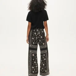 Cosmo pant in bandana-print viscose twill