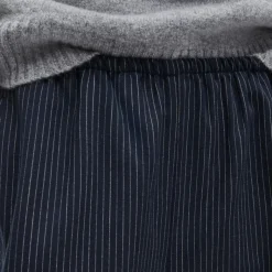 Cosmo pant in pinstriped Italian studio wool