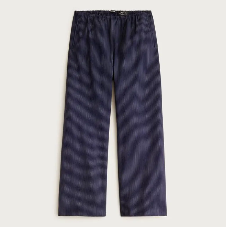 Cosmo pant in pinstriped Italian studio wool