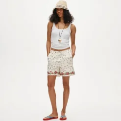 Cosmo short in map-print cotton poplin