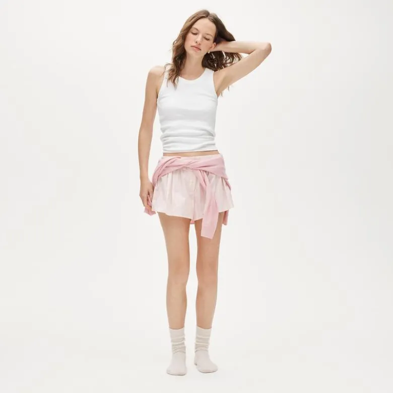 Cotton poplin boxer short in stripe