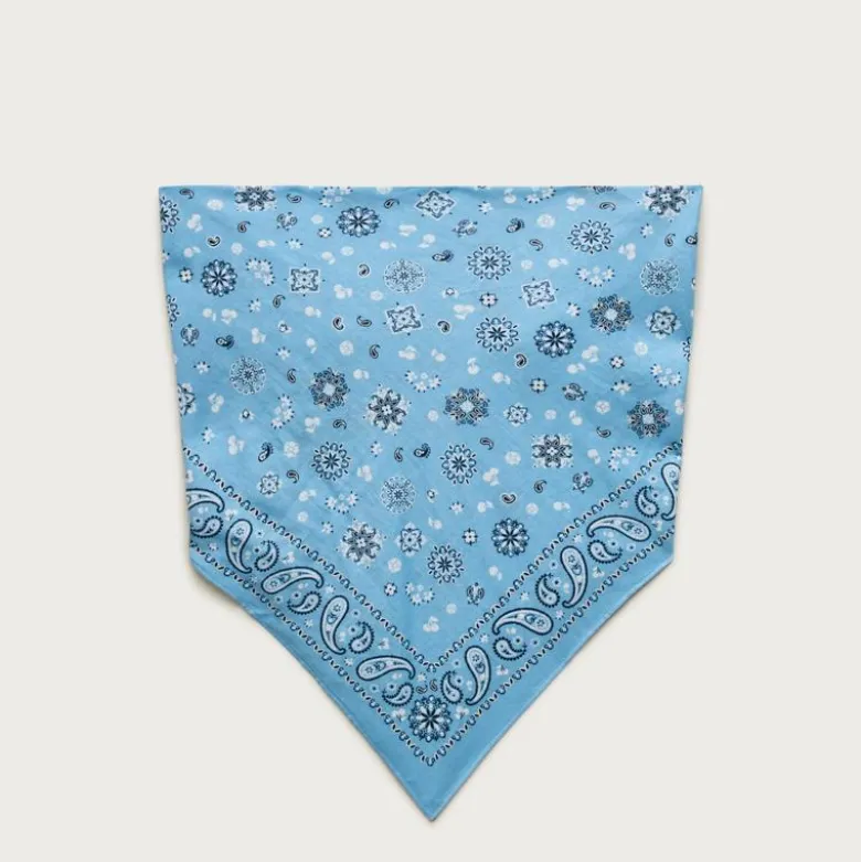Cotton voile bandana top in paisley print