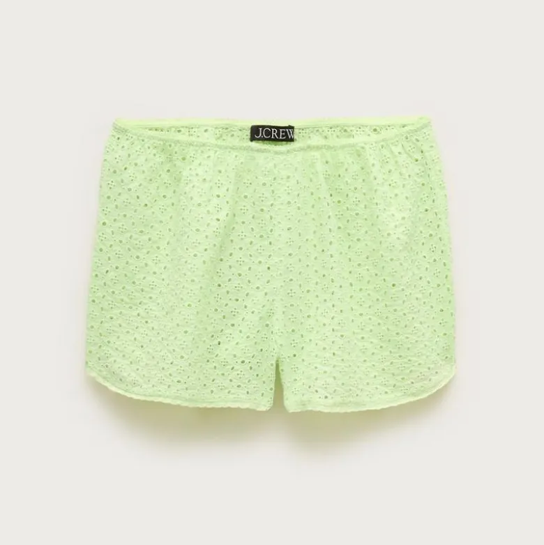 Cotton voile eyelet beach short