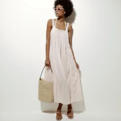 Cotton voile lace-trim sundress