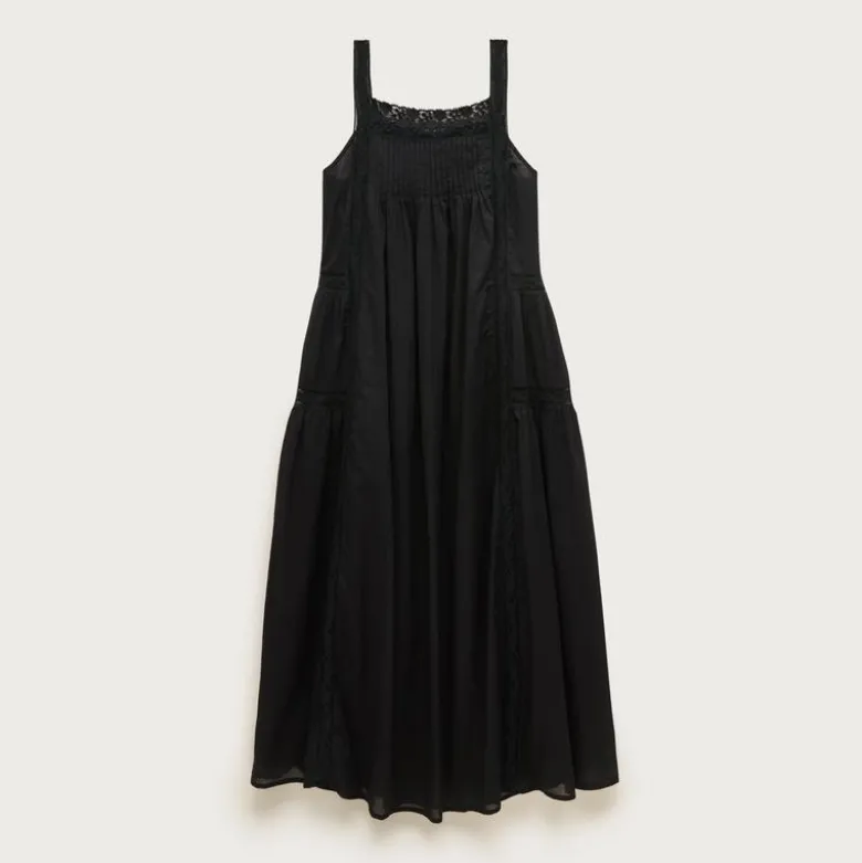 Cotton voile lace-trim sundress