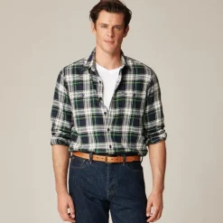 Cotton-hemp blend twill workshirt