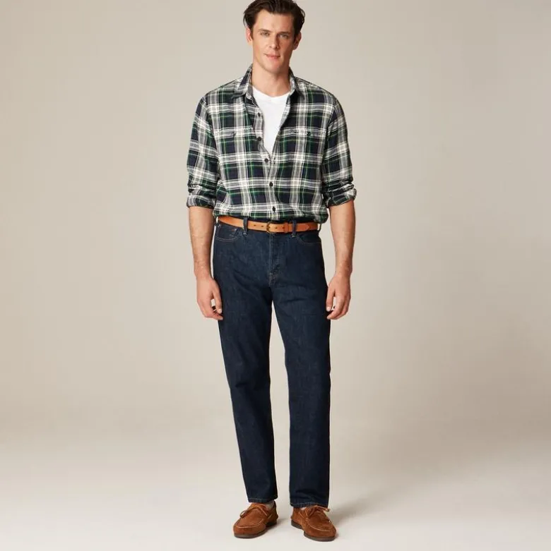 Cotton-hemp blend twill workshirt