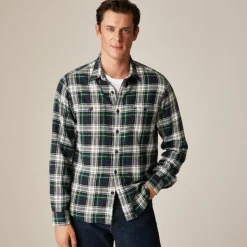 Cotton-hemp blend twill workshirt