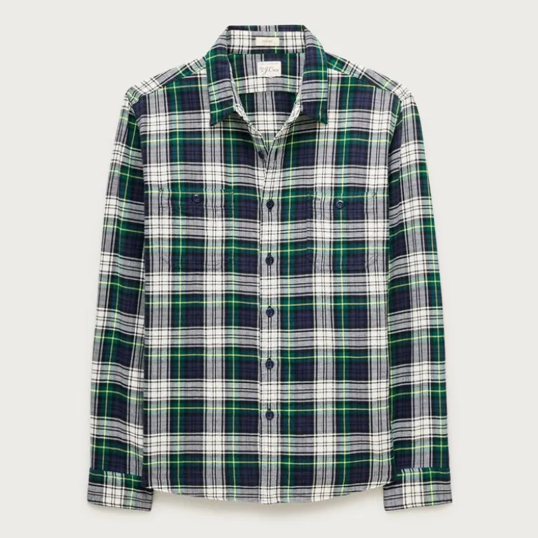 Cotton-hemp blend twill workshirt