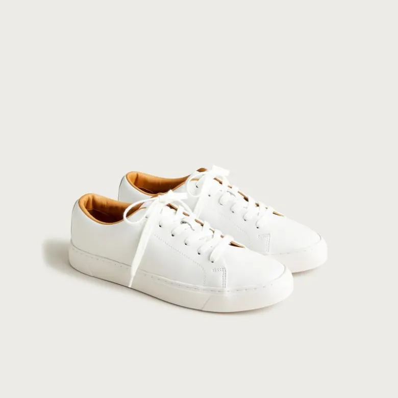 Court sneakers in leather