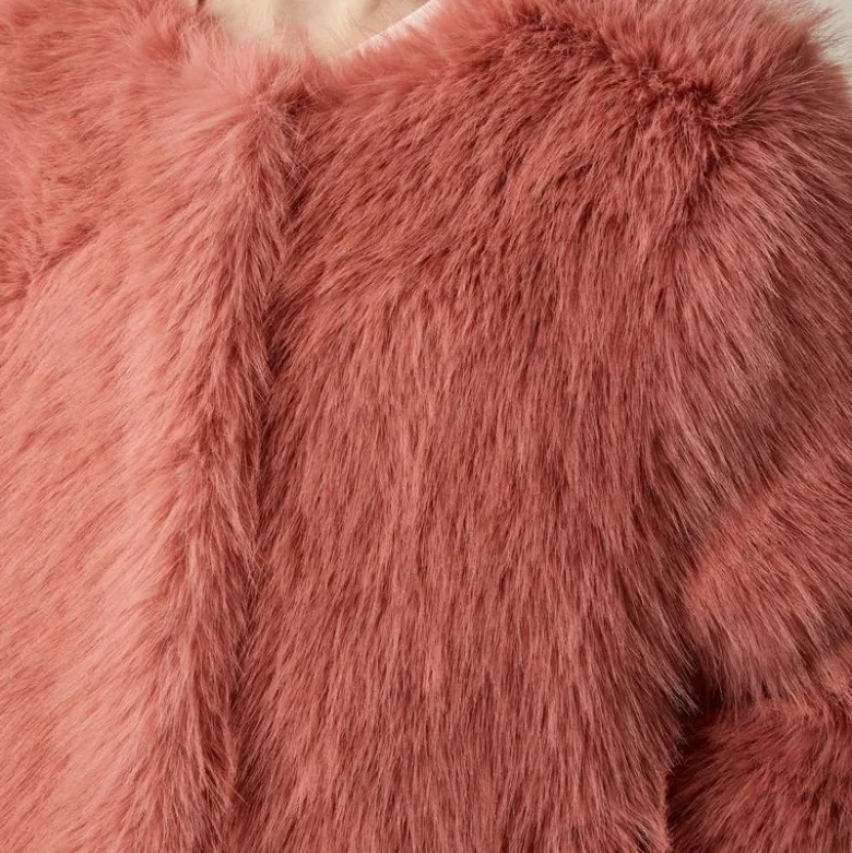 Crewcuts Collection cropped faux-fur jacket