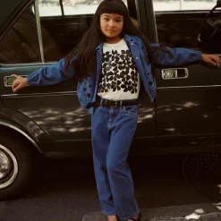 Crewcuts Collection embellished cropped jacket in drapey denim