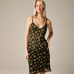 Crinkle chiffon camisole top in sunburst floral