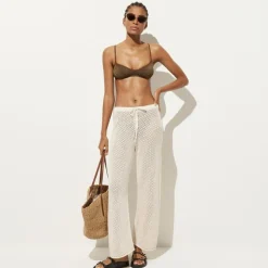 Crochet beach pant in cotton