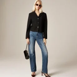 Cropped lady blazer in four-season stretch