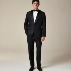 Crosby Classic-fit shawl-collar tuxedo jacket in linen herringbone
