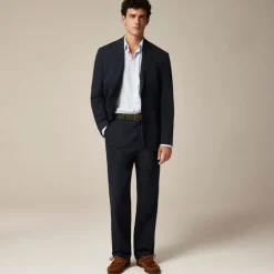 Crosby Classic-fit suit jacket in garment-dyed Italian cotton-linen blend