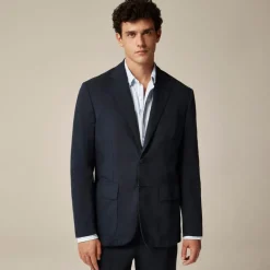 Crosby Classic-fit suit jacket in garment-dyed Italian cotton-linen blend