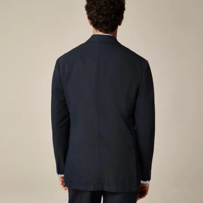 Crosby Classic-fit suit jacket in garment-dyed Italian cotton-linen blend