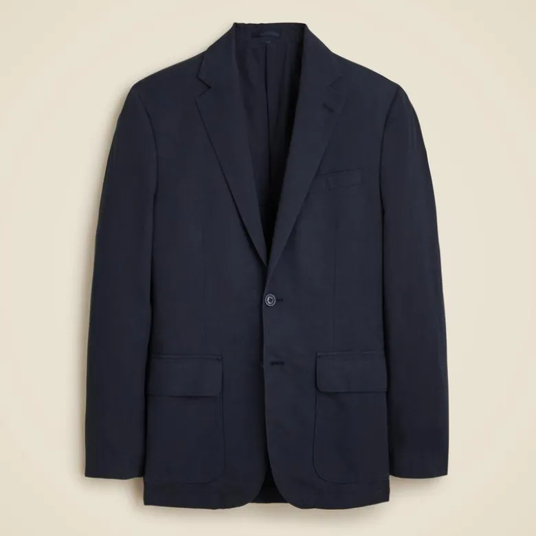 Crosby Classic-fit suit jacket in garment-dyed Italian cotton-linen blend