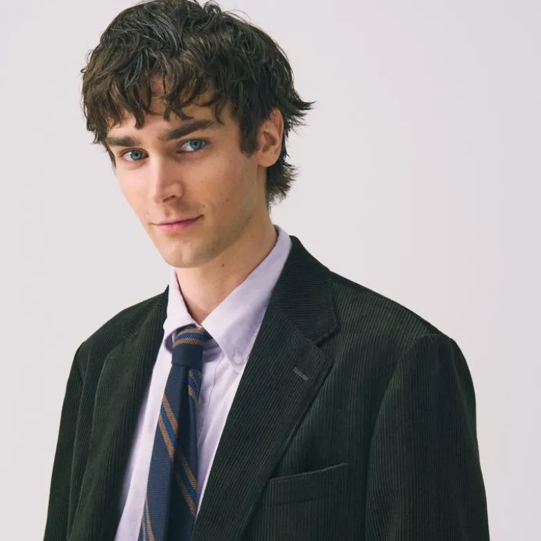 Crosby Classic-fit suit jacket in Italian corduroy