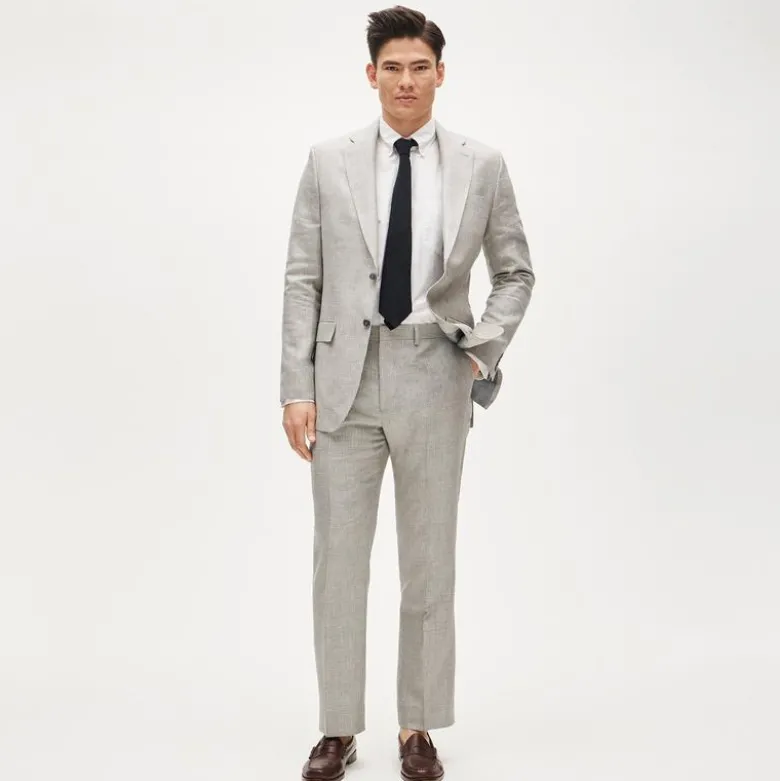 Crosby Classic-fit suit jacket in English wool-linen blend