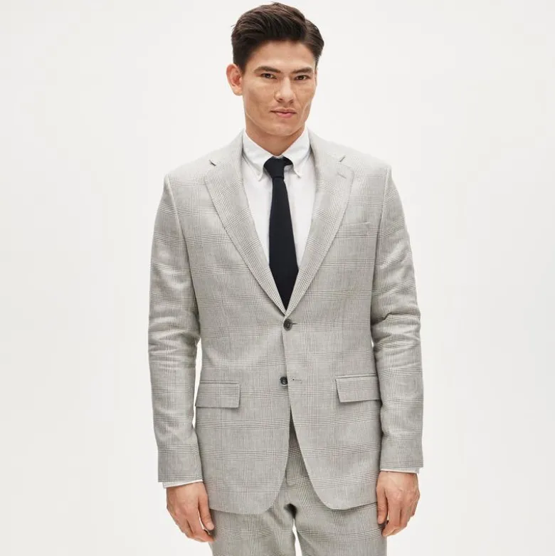 Crosby Classic-fit suit jacket in English wool-linen blend