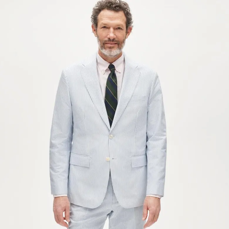 Crosby Classic-fit suit jacket in Portuguese cotton oxford