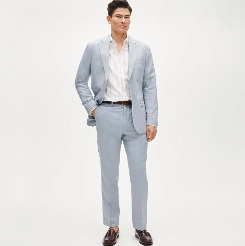 Crosby Classic-fit suit jacket in Baird McNutt Irish cotton-linen blend