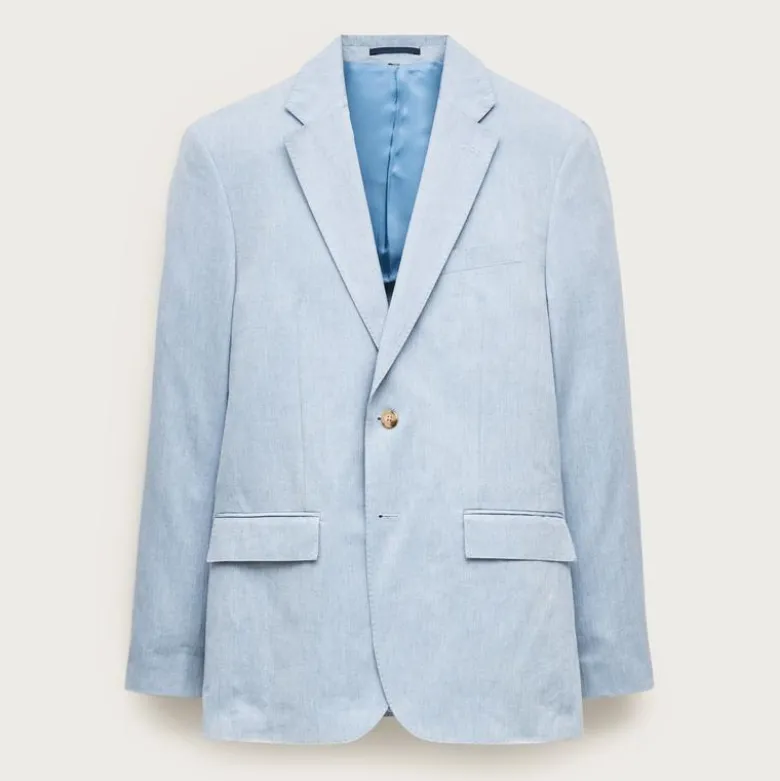 Crosby Classic-fit suit jacket in Baird McNutt Irish cotton-linen blend
