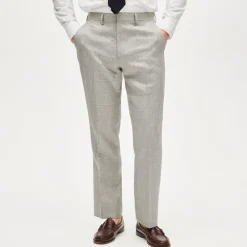 Crosby Classic-fit suit pant in English wool-linen blend