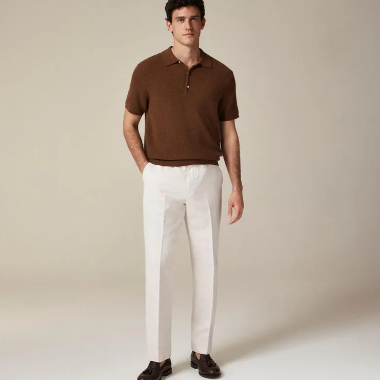 Crosby Classic-fit suit pant in Irish cotton-linen blend