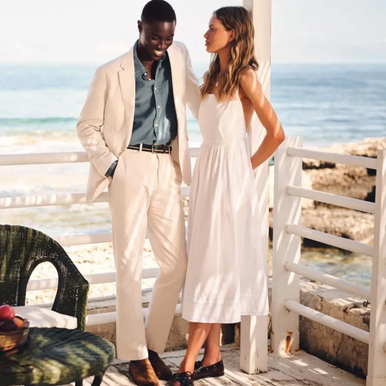Crosby Classic-fit suit pant in Irish cotton-linen blend