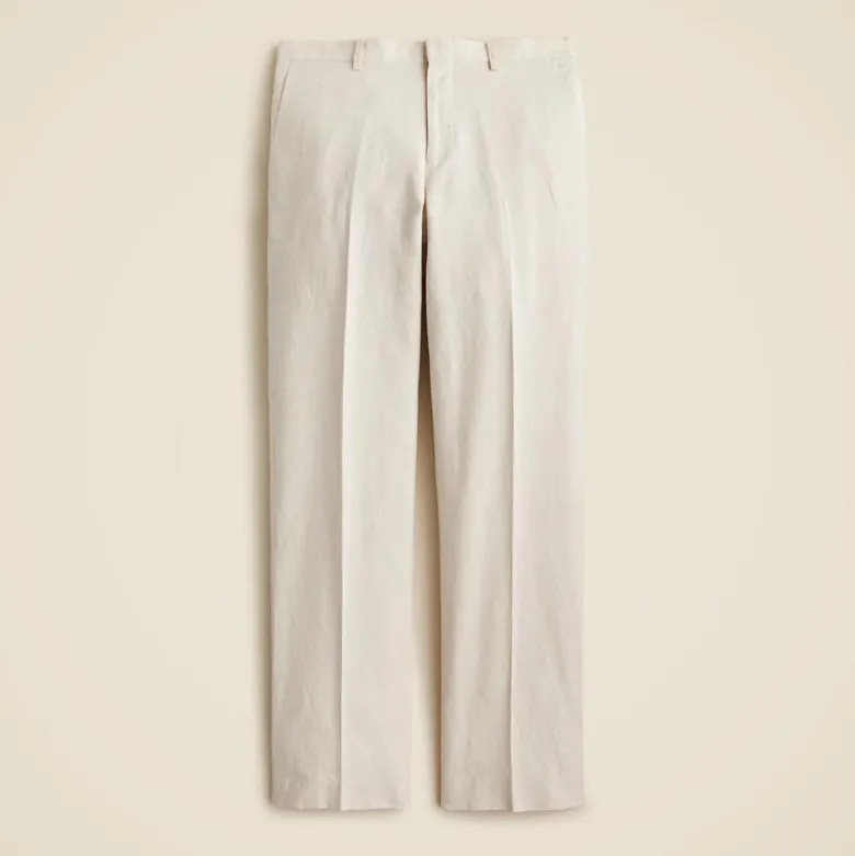 Crosby Classic-fit suit pant in Irish cotton-linen blend