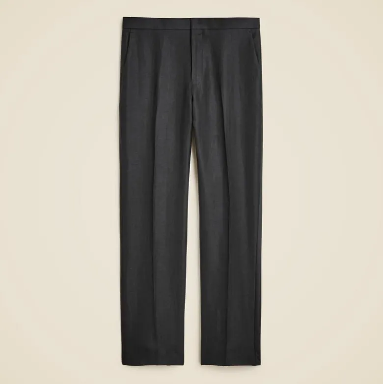 Crosby Classic-fit tuxedo pant in linen herringbone